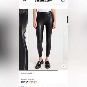 Black Wolford luxury Faux Leather & Ponte stretch Leggings